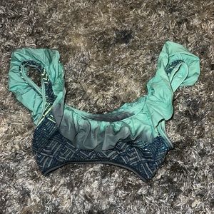 Maaji bathing suit halter top ruffle